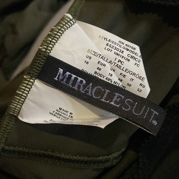 New! MiracleSuit Olive Green Illusionists Circe One Piece Swimsuit 3181 - Picture 9 of 11